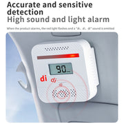 Allarme rilevatore di fumo di monossido di carbonio con mini display digitale per auto XY-C610 senza batteria