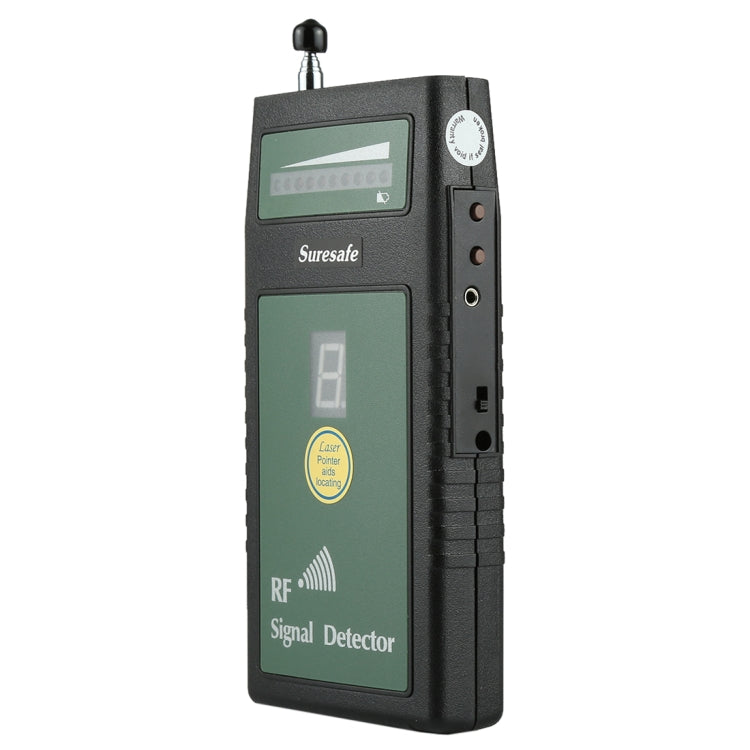 Suresafe SH-055U8LP Rilevatore di segnale RF con soglia automatica per telecamera con 8 LED, frequenza di rilevamento: 50 MHz-6,0 GHz, spina USA/UE/Regno Unito, CA 100-240 V, SH-055U8LP