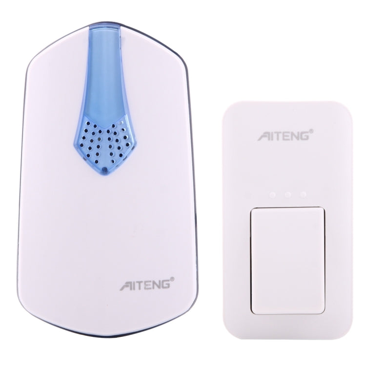 AITENG V026G Life Campanello wireless senza batteria impermeabile, 1 ricevitore + 1 trasmettitore, distanza ricevitore: 130 m, presa americana, V026G