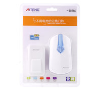 AITENG V026G Life Campanello wireless senza batteria impermeabile, 1 ricevitore + 1 trasmettitore, distanza ricevitore: 130 m, presa americana, V026G