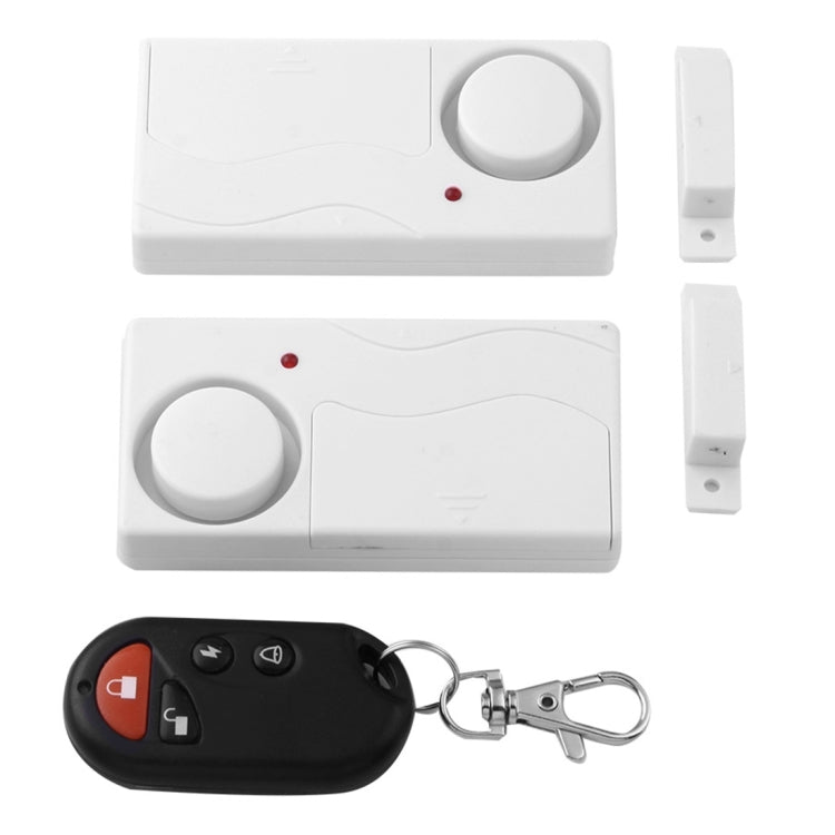 Sicurezza domestica Telecomando senza fili Sirena per porte e finestre Sensore magnetico Avviso allarme, 1 telecomando + 2 sensori magnetici, FYD-1366