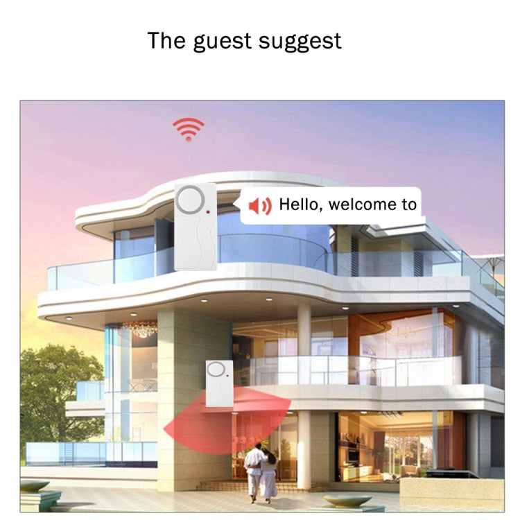 Sicurezza domestica Telecomando senza fili Sirena per porte e finestre Sensore magnetico Avviso allarme, 1 telecomando + 2 sensori magnetici, FYD-1366
