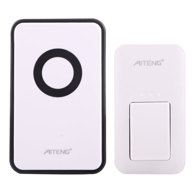 AITENG V018G Life Campanello wireless senza batteria impermeabile, 1 ricevitore + 1 trasmettitore, distanza ricevitore: 130 m, presa americana, V018G