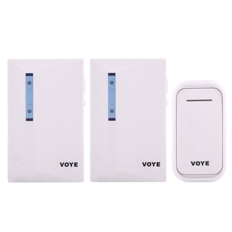 VOYE V015F2 Campanello wireless per casa con musica intelligente con doppio ricevitore, distanza telecomando: 120 m (all'aperto), V015F2