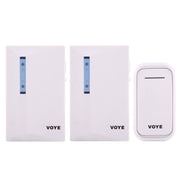VOYE V015F2 Campanello wireless per casa con musica intelligente con doppio ricevitore, distanza telecomando: 120 m (all'aperto), V015F2