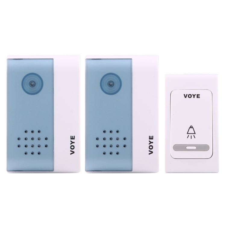 VOYE V004B2 Campanello wireless per casa con musica intelligente con doppio ricevitore, distanza telecomando: 120 m (all'aperto), V004B2