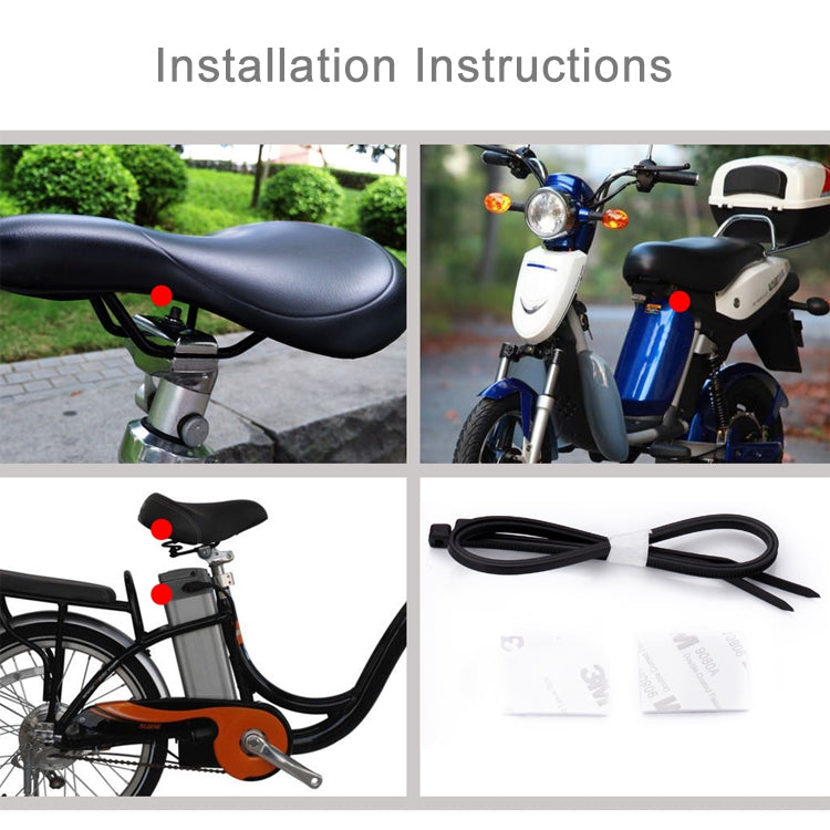 KS-SF22R Allarme antifurto con sensore antifurto a vibrazione wireless impermeabile IP55 da 113 dB con telecomando per veicolo/bicicletta/bicicletta elettrica, KS-SF22R