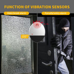 DOBERMAN SE-0106 Allarme per porte/finestre rotonde ultrasottili Rileva allarme con sensore di vibrazione per allarmi domestici Sicurezza