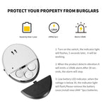 DOBERMAN SE-0106 Allarme per porte/finestre rotonde ultrasottili Rileva allarme con sensore di vibrazione per allarmi domestici Sicurezza