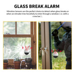 DOBERMAN SE-0106 Allarme per porte/finestre rotonde ultrasottili Rileva allarme con sensore di vibrazione per allarmi domestici Sicurezza