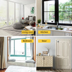 DOBERMAN SE-0106 Allarme per porte/finestre rotonde ultrasottili Rileva allarme con sensore di vibrazione per allarmi domestici Sicurezza