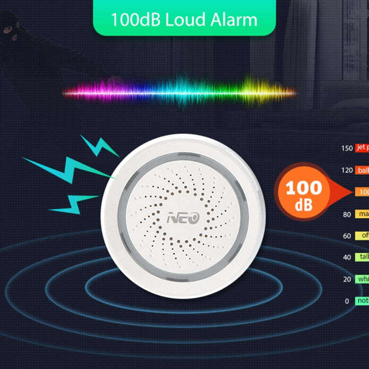 Sensore di allarme sirena USB WiFi NEO NAS-AB02W per la sicurezza degli allarmi domestici, AB02W