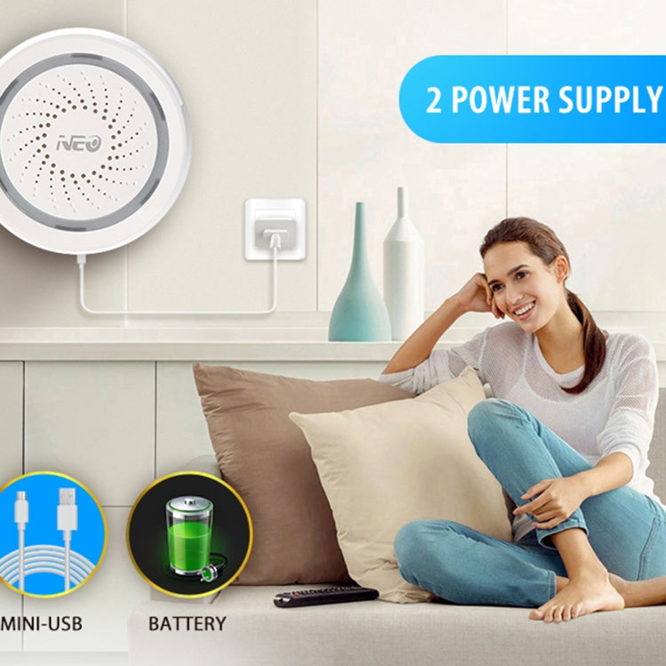 Sensore allarme sirena USB WiFi NEO NAS-AB02W 120 dB