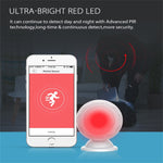 NEO NAS-PD02W Sensore di movimento rilevatore PIR WiFi wireless, con staffa magnetica e supporto per sistemi Android/IOS e LED rosso ultraluminoso