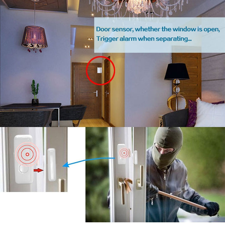 PB-67R Sensore wireless intelligente per porte e finestre con pulsante di emergenza, PB-67R