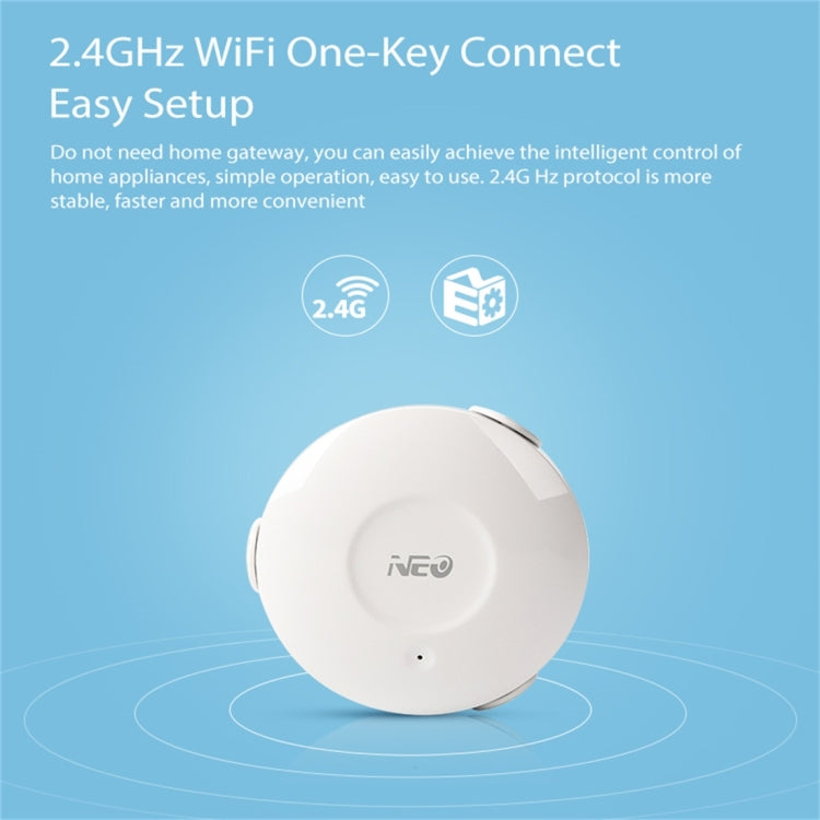 NEO NAS-WS02W Sensore acqua WiFi e rilevatore di allagamento, supporta sistemi Android / IOS, WS02W WiFi Flood Detector