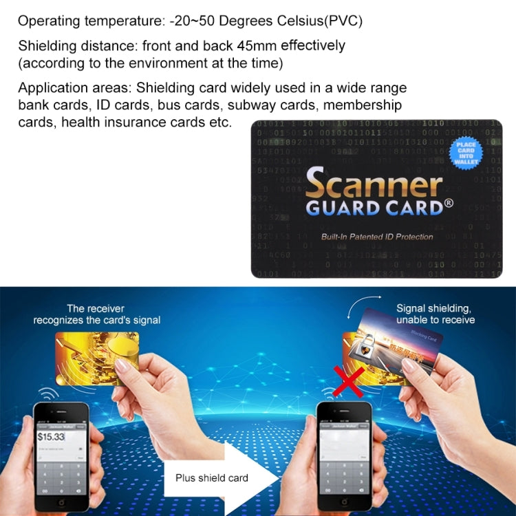 Scheda blocco RFID protezione carte 100 pezzi