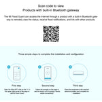 La protezione antiallagamento Bluetooth wireless originale Xiaomi rileva in modo intelligente le perdite d'acqua App di collegamento dell'altoparlante Xiaoai per ricordare a distanza la casa intelligente, deve essere utilizzata con CA1001