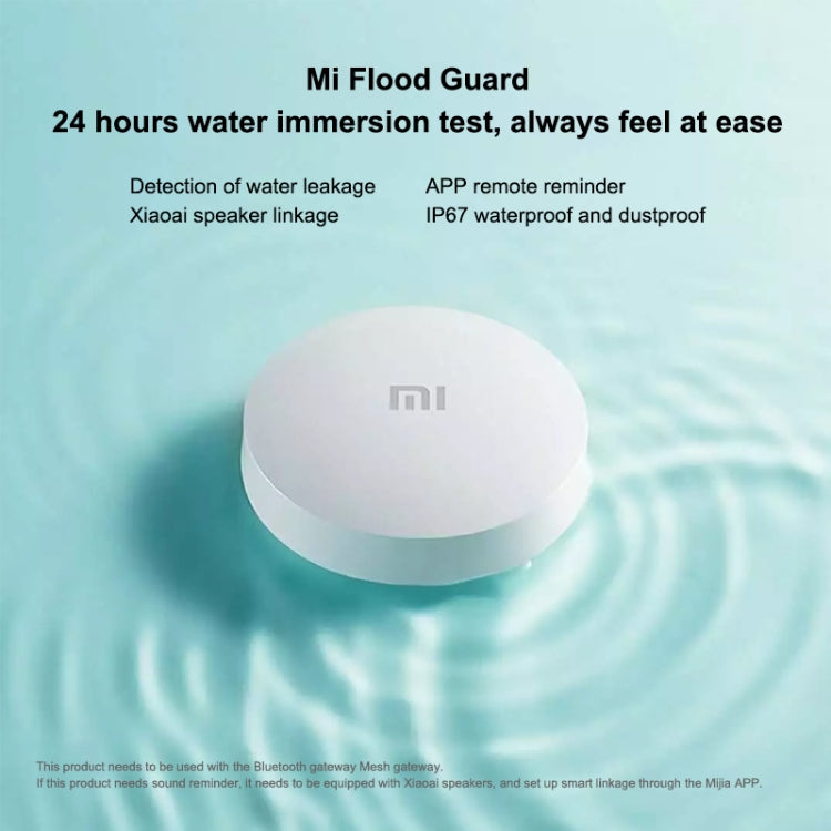 La protezione antiallagamento Bluetooth wireless originale Xiaomi rileva in modo intelligente le perdite d'acqua App di collegamento dell'altoparlante Xiaoai per ricordare a distanza la casa intelligente, deve essere utilizzata con CA1001