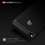 Per Huawei P8 Lite (2017) Custodia protettiva in TPU antiurto con struttura in fibra di carbonio spazzolata, Huawei P8 Lite (2017), For P8 Lite (2017)