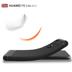 Per Huawei P8 Lite (2017) Custodia protettiva in TPU antiurto con struttura in fibra di carbonio spazzolata, Huawei P8 Lite (2017), For P8 Lite (2017)