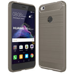 Per Huawei P8 Lite (2017) Custodia protettiva in TPU antiurto con struttura in fibra di carbonio spazzolata, Huawei P8 Lite (2017), For P8 Lite (2017)