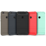 Per Huawei P8 Lite (2017) Custodia protettiva in TPU antiurto con struttura in fibra di carbonio spazzolata, Huawei P8 Lite (2017), For P8 Lite (2017)