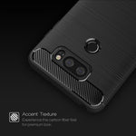 Per LG V30 Custodia protettiva per armatura robusta in TPU antiurto in fibra di carbonio con texture spazzolata, For LG V30, For V30