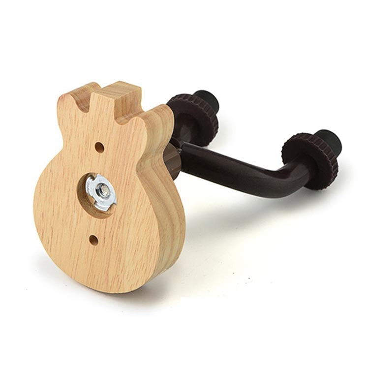 Gancio da parete in legno per chitarra ukulele con venature del legno profondo, MI0013A, MI0013B