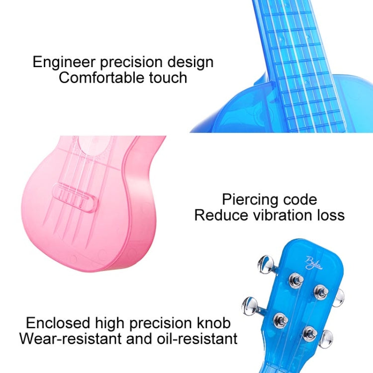 Piccola chitarra Ukulele impiallacciata da 23 pollici con custodia, with Storage Bag (Pink), with Storage Bag (Blue), with Storage Bag (Transparent)