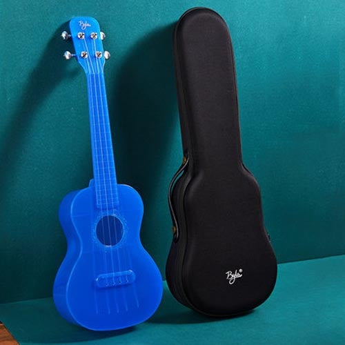 Piccola chitarra Ukulele impiallacciata da 23 pollici con custodia, with Storage Bag (Pink), with Storage Bag (Blue), with Storage Bag (Transparent)