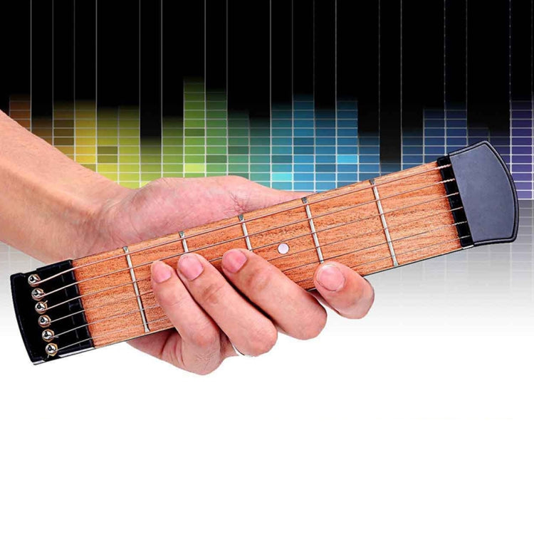 Gadget portatile per esercitazioni per chitarra tascabile a 6 tasti per strumenti per esercitarsi con la diteggiatura degli accordi per principianti, 6 Fret Fingering Practice Tool