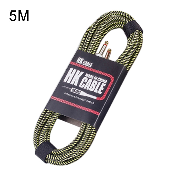 Wooden Bass Guitar Connection Cable Noise Reduction Audio Cable, Cable Length: 5m, Random Color Delivery