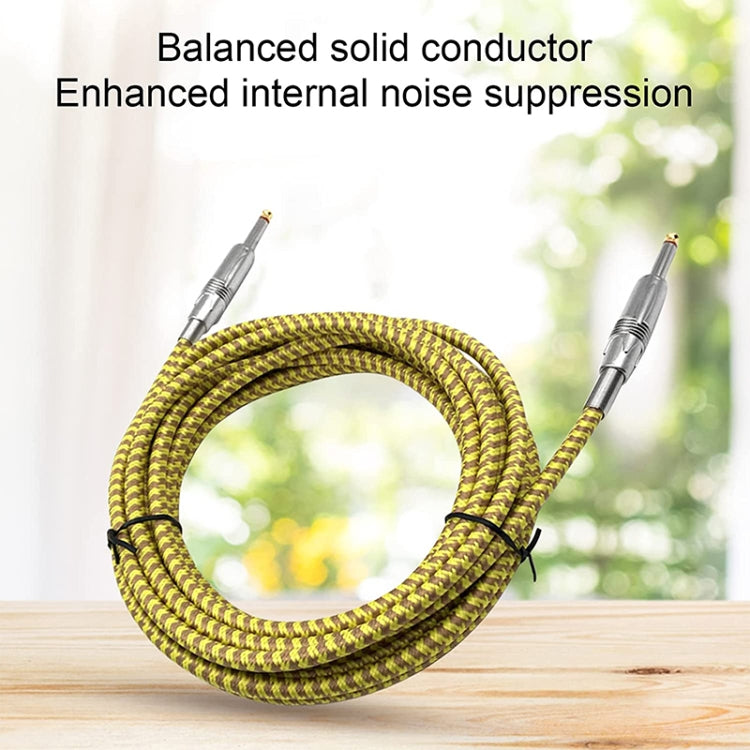 Wooden Guitar Bass Connection Cable Noise Reduction Braided Audio Cable, Cable Length: 5m