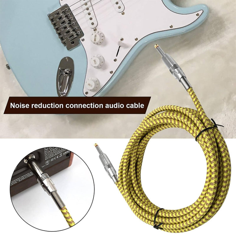 Wooden Guitar Bass Connection Cable Noise Reduction Braided Audio Cable, Cable Length: 5m