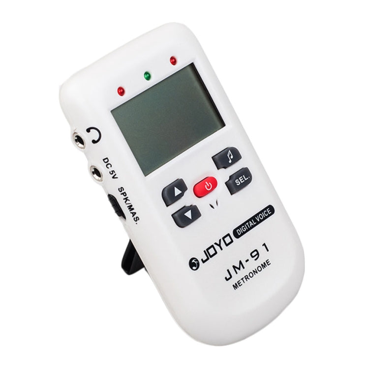JOYO JM-91 Mini portatile multifunzionale metronomo vocale elettronico digitale metronomo generatore di toni sintonizzatore per chitarra violino Ukulele, JM-91 (White)