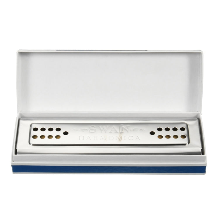 Swan SW24-12A Scatola per polifonia per armonica a doppia faccia a 24 fori per bambini adulti Prestazioni per principianti, SW24-12A 24-holes Polyphonic Harmonica