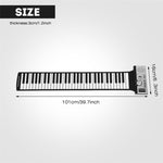 Pianoforte elettronico con tastiera morbida portatile arrotolabile flessibile a 61 tasti con altoparlanti, 61 Keys