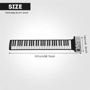 Pianoforte elettronico con tastiera morbida portatile arrotolabile flessibile a 61 tasti con altoparlanti, 61 Keys