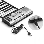 Pianoforte elettronico con tastiera morbida portatile arrotolabile flessibile a 61 tasti con altoparlanti, 61 Keys