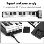Pianoforte elettronico con tastiera morbida portatile arrotolabile flessibile a 61 tasti con altoparlanti, 61 Keys