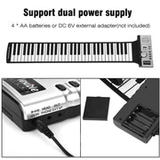 Pianoforte elettronico con tastiera morbida portatile arrotolabile flessibile a 61 tasti con altoparlanti, 61 Keys