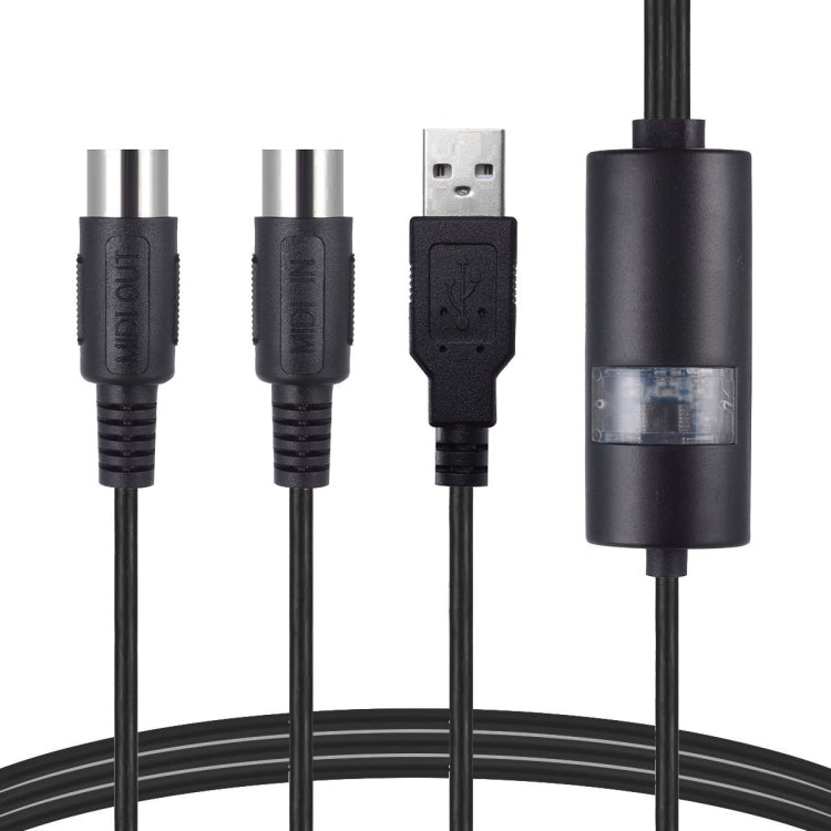 Cavo MIDI USB WERSI UM-18 Cavo Midi MidiPort Piano elettrico Linea di editing musicale per batteria elettronica, Lunghezza: 2 m