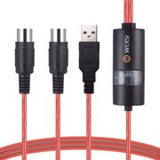 Cavo MIDI USB WERSI UM-18 Cavo Midi MidiPort Piano elettrico Linea di editing musicale per batteria elettronica, Lunghezza: 2 m