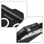 Tamburo elettronico USB portatile con rotolo a mano in silicone, versione con icona nera, Electronic Drum Black Icon Version