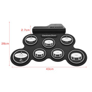 Tamburo elettronico USB portatile con rotolo a mano in silicone, versione con icona nera, Electronic Drum Black Icon Version