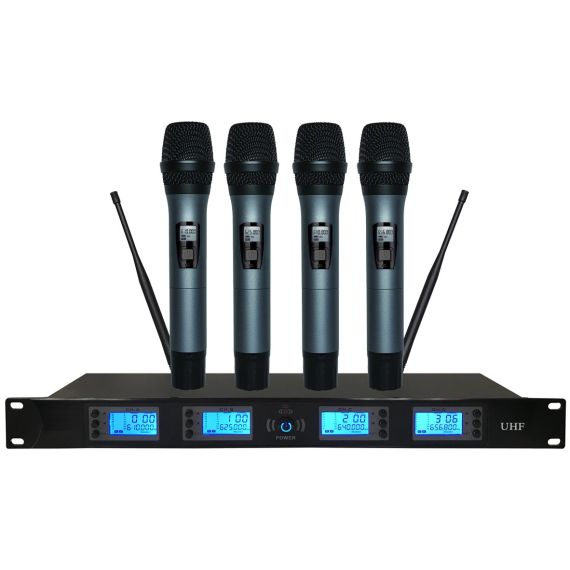 Microfono UHF Wireless 50 canali kit da 4 PU-228