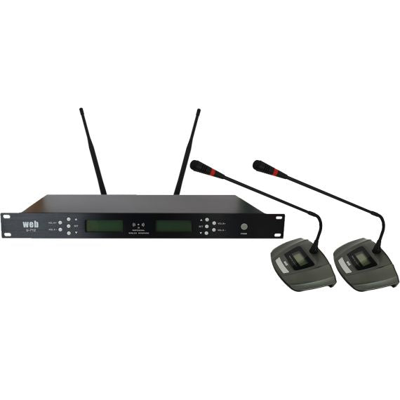 Microfono UHF wireless da tavolo U-712H kit da 2