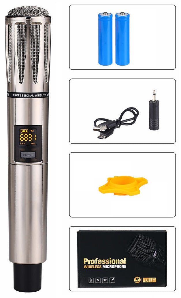 Microfono wireless ricaricabile UHF WF2024-1 MIC032