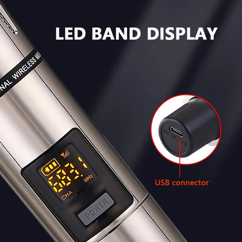 Microfono wireless ricaricabile UHF WF2024-1 MIC032